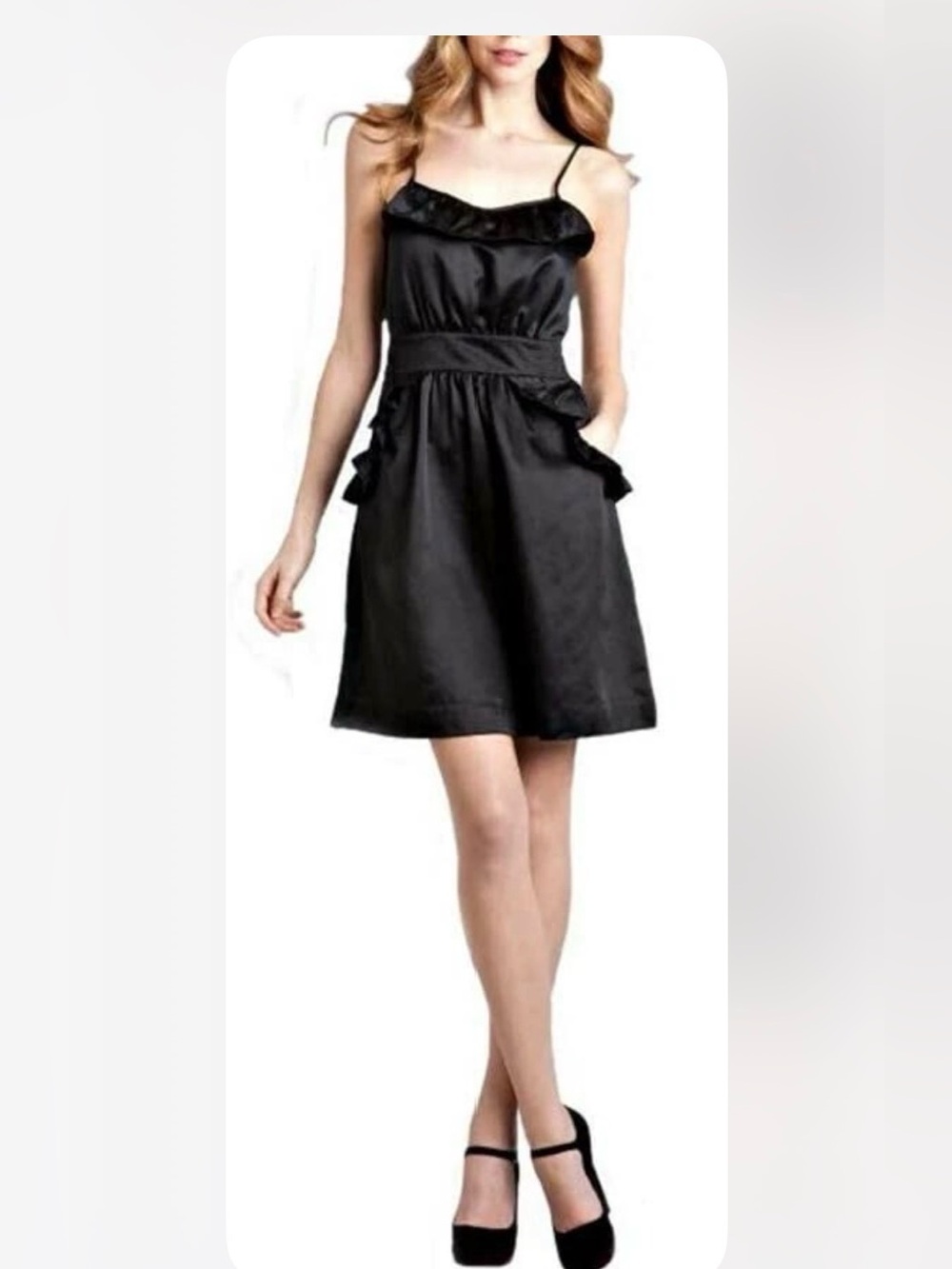 NWT MARC JACOBS Pollyanna Black Silk Strappy Mini Dress Pockets 4 MSRP $298